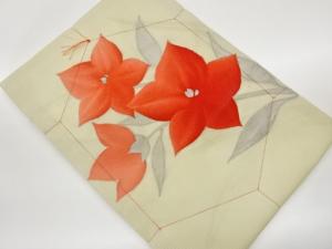 未使用品　絽桔梗模様織出し名古屋帯